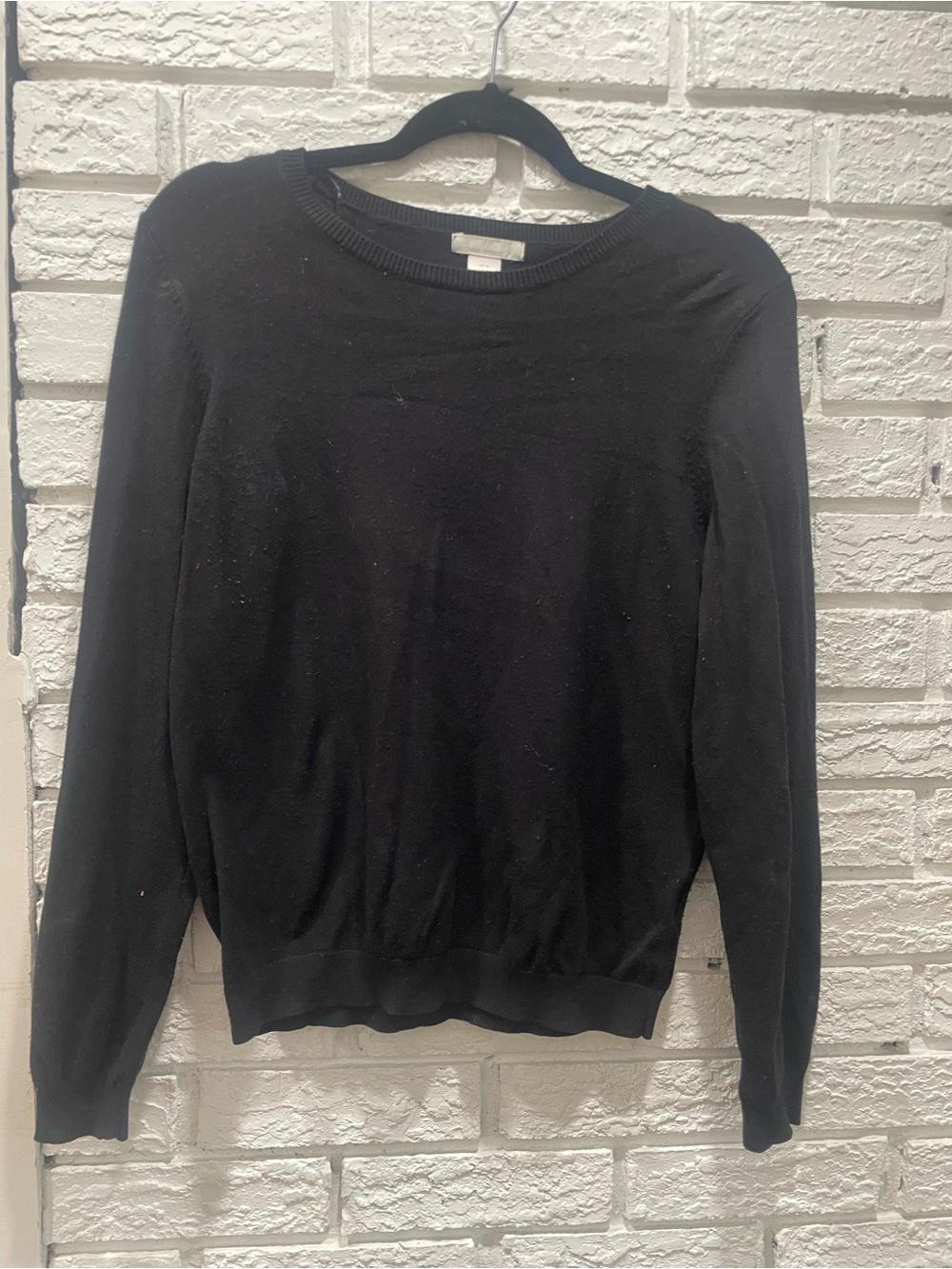 H&M Black Crewneck Sweater - Women's Scoop Neck